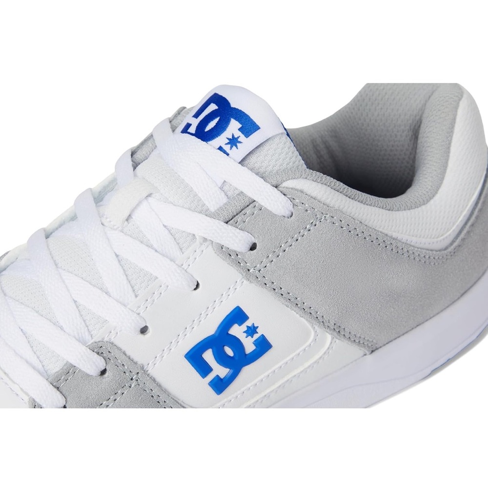 DC Men's Cure Casual Low Top Skate Shoes Sneakers, White/Grey/Blue, 13 - Picture 6 of 7